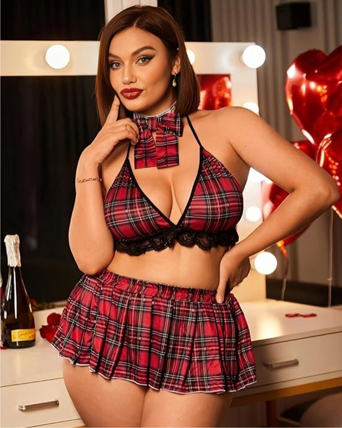 Baddie waitress roleplay dress